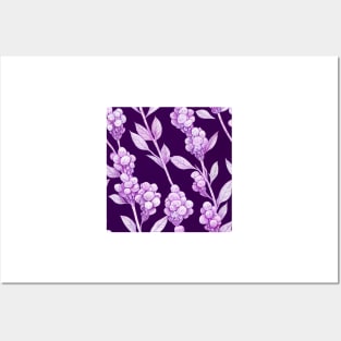 Watercolor lavender pattern Posters and Art